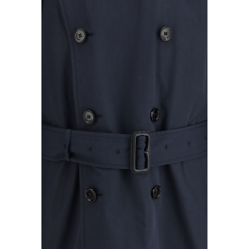 Burberry Blue Polyester Trench Coat 1728,72470364320,Blue,Burberry,Clothing,IT48 | M,IT50 | L,IT52 | XL,Jackets & Coats - Clothing,Men,New with tags,Trench Coats - Jackets & Coats - Clothing