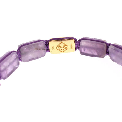 Nialaya CZ Amethyst 18K Gold 925 Bracelet Nialaya