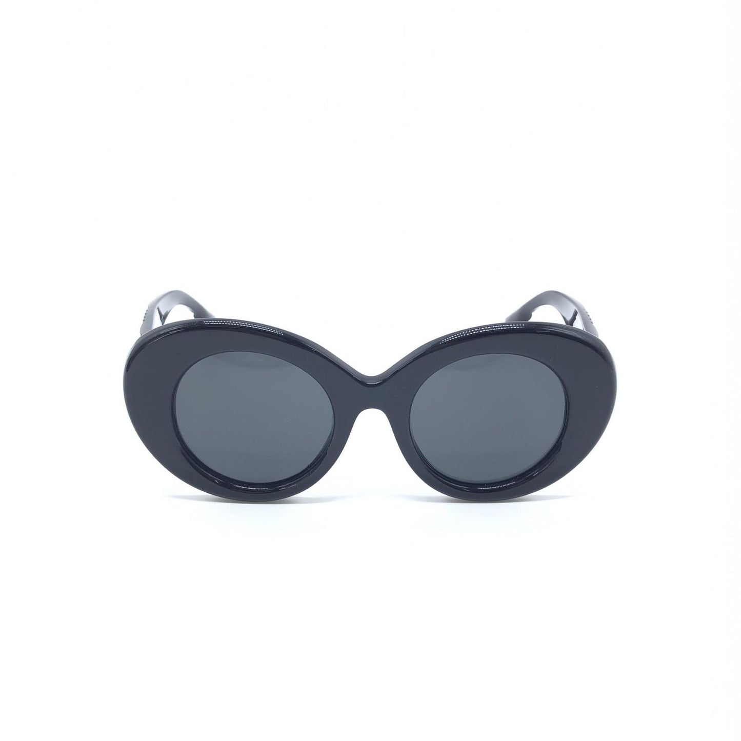 Burberry Black Oversized Round Sunglasses