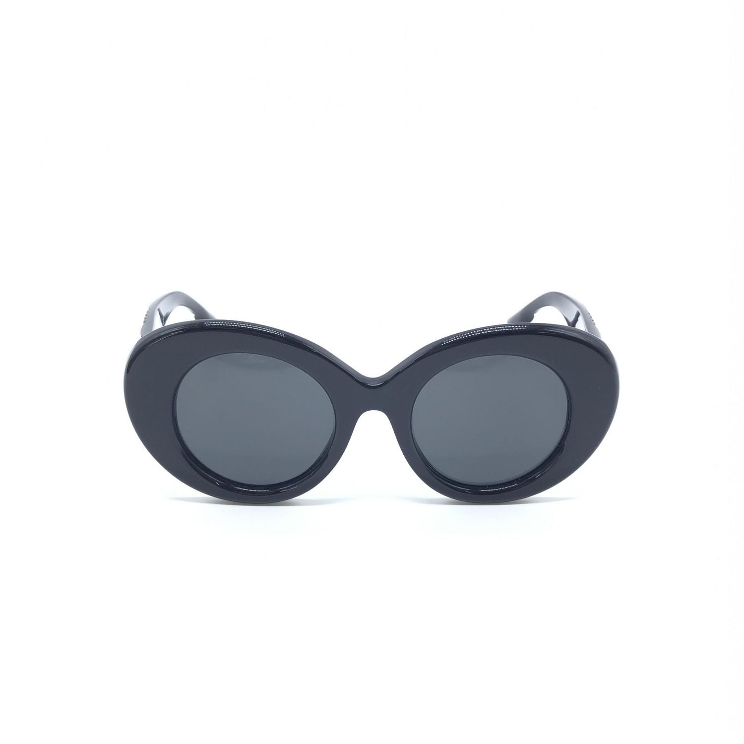 Burberry Black Oversized Round Sunglasses