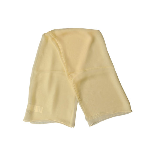 Dolce & Gabbana Light Yellow Silk Wrap Shawl Foulard 100cm x 99cm  Scarf