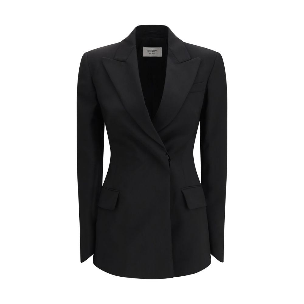 Max Mara Black Fleece Wool Blazer 1728,72470364320,Black,Blazers - Suits & Blazers - Clothing,Clothing,IT36 | XS,Max Mara,New with tags,Suits & Blazers - Clothing,Women