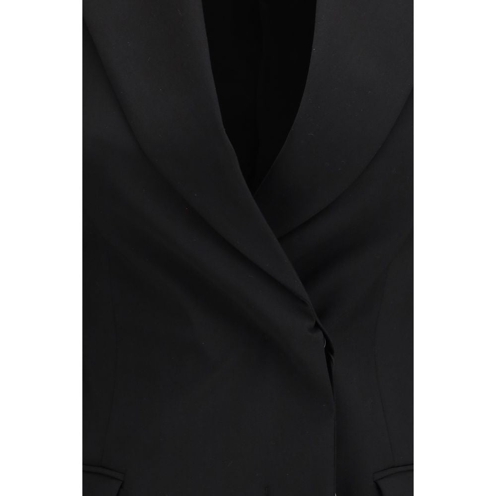 Max Mara Black Fleece Wool Blazer 1728,72470364320,Black,Blazers - Suits & Blazers - Clothing,Clothing,IT36 | XS,Max Mara,New with tags,Suits & Blazers - Clothing,Women