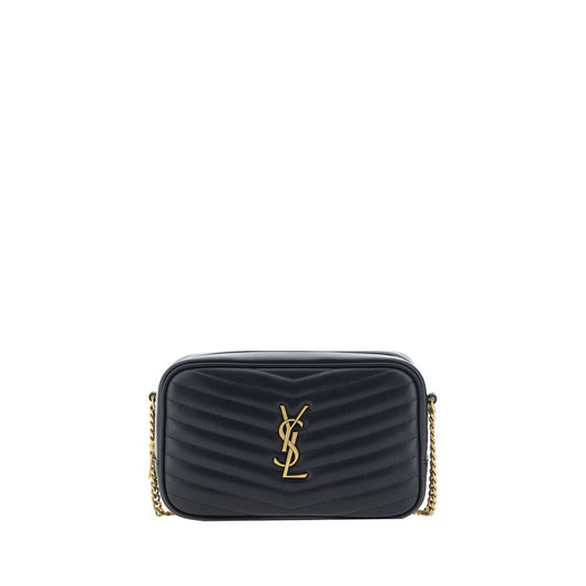 Saint Laurent Black Calf Leather Bos Taurus Shoulder Bag 1728,72470364320,Bags,Black,New with tags,Saint Laurent,Shoulder Bags - Bags,Women