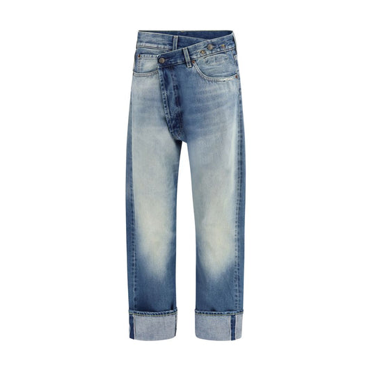 R13 Blue Cotton Straight-Leg Jeans 1728,26,72470364320,Blue,Clothing,Jeans Denim - Clothing,New with tags,R13,Straight-Leg Jeans - Jeans Denim - Clothing,W24,W25,Women