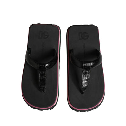 Dolce & Gabbana Multicolor Rubber Chunky Flip Flop Shoes