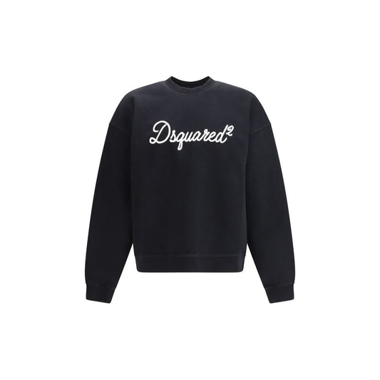 Dsquared² Black Cotton Sweatshirt 1728,72470364320,Black,Clothing,Dsquared²,L,M,Men,New with tags,S,Sweaters - Clothing,Sweatshirts - Sweaters - Clothing,XL,XXL