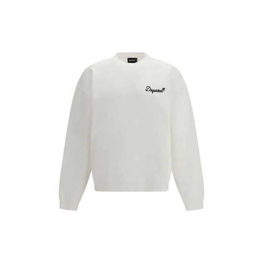 Dsquared² White Cotton Sweatshirt 1728,72470364320,Clothing,Dsquared²,L,M,Men,New with tags,S,Sweaters - Clothing,Sweatshirts - Sweaters - Clothing,White,XL,XXL