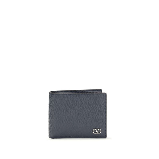 Valentino Garavani Blue Calf Leather Bos Taurus Wallet 1728,72470364320,Accessories,Blue,Men,New with tags,Valentino Garavani,Wallets - Accessories,Wallets - Wallets - Accessories