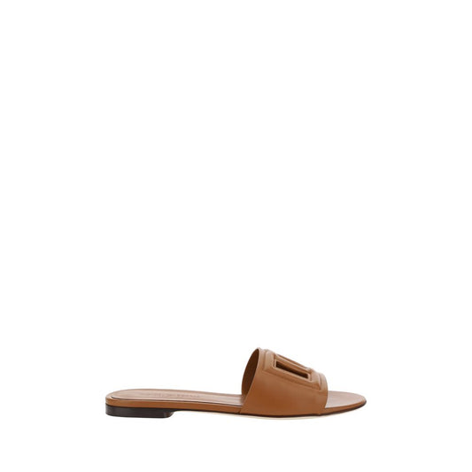 Dolce & Gabbana Brown Calf Leather Bos Taurus Sandals 1728,72470364320,Brown,Dolce & Gabbana,EU36/US6,EU37/US7,EU38.5/US8.5,Flat - Sandals - Shoes,New with tags,Sandals - Shoes,Shoes,Women