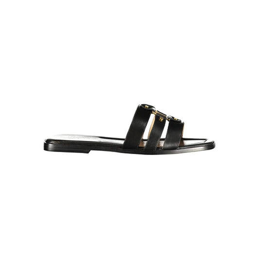 Twinset Black Leather Women's Sandal 1728,67403481248,Black,EU36/US6,EU37/US7,EU38/US8,EU39/US9,EU40/US10,Flat - Sandals - Shoes,New with tags,Sandals - Shoes,Shoes,Twinset,Women