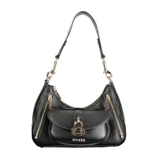 Guess Jeans Black Polyurethane Women Handbag 1728,67403481248,Bags,Black,Guess Jeans,Handbags - Bags,New with tags,Women