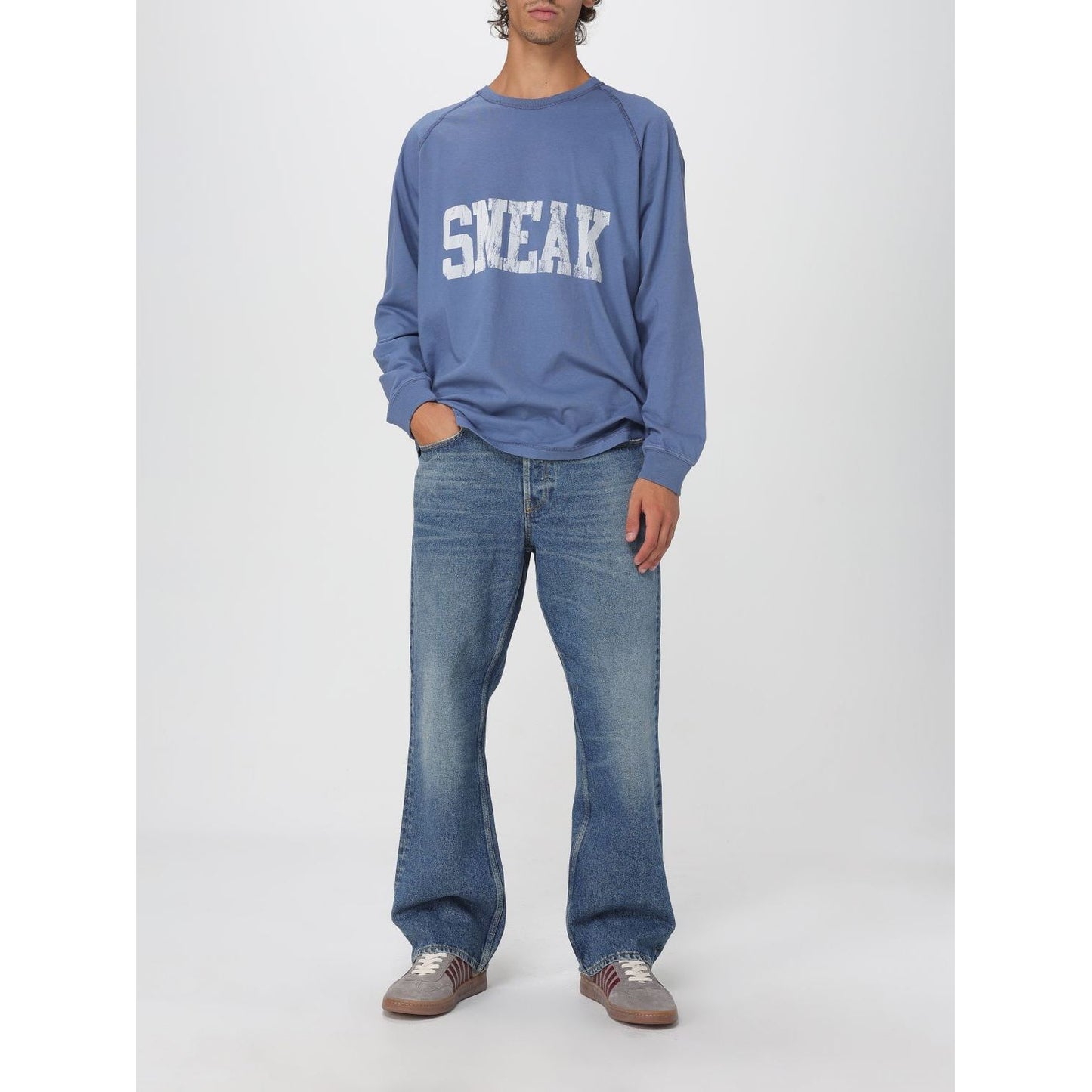 Golden Goose Blue Cotton Flared Jeans