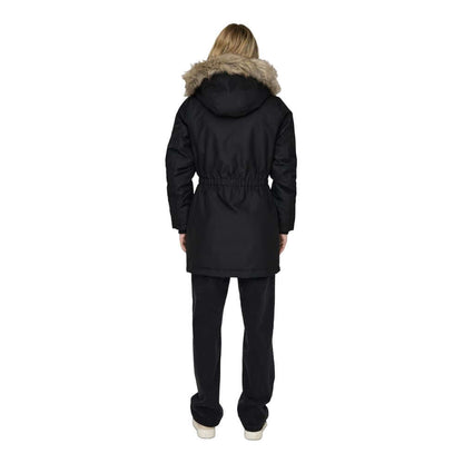 Only Black Polyester Parka