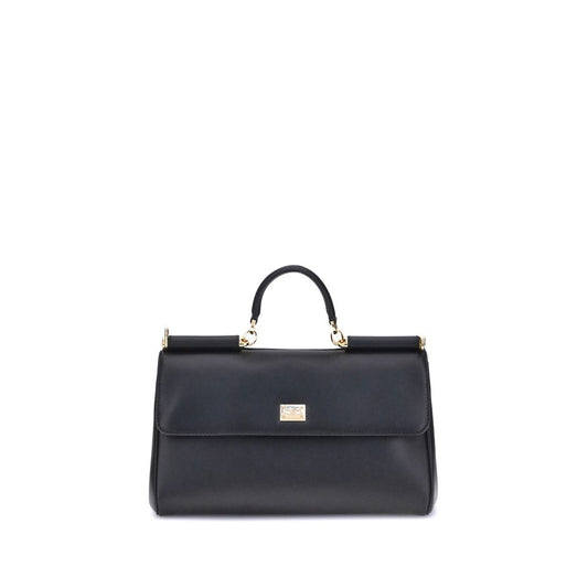 Dolce & Gabbana Black Calf Leather Bos Taurus Handbag 1728,72470364320,Bags,Black,Dolce & Gabbana,Handbags - Bags,New with tags,Women