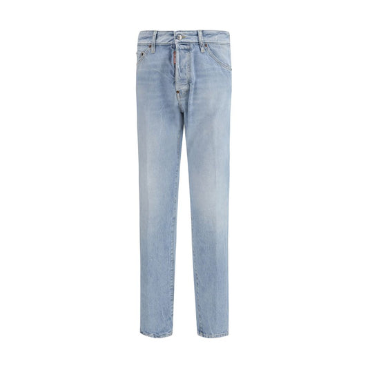 Dsquared² Blue Cotton Straight-Leg Jeans 1728,72470364320,Blue,Clothing,Dsquared²,IT44 | XS,IT46 | S,IT48 | M,IT54 | XXL,IT56 | 3XL,Jeans Denim - Clothing,Men,New with tags,Straight-Leg Jeans - Jeans Denim - Clothing