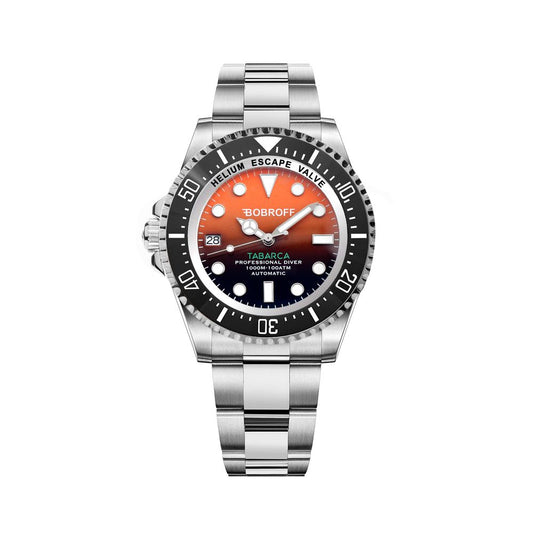 Bobroff Silver Stainless Steel Sport Watch 1728,67434610848,Accessories,Bobroff,Men,New with tags,Silver,Sport Watches - Watches - Accessories,Watches - Accessories