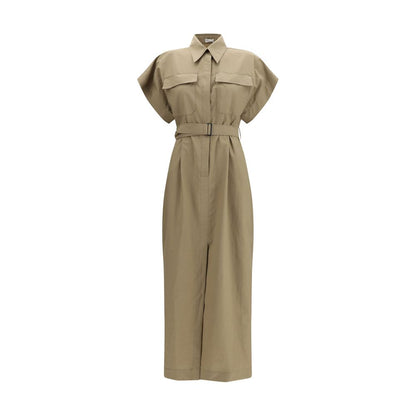 Brunello Cucinelli Beige Cotton Casual Dress