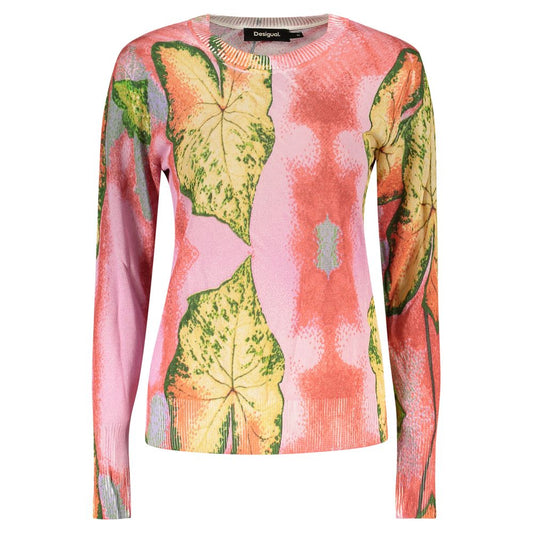 Desigual Rosa Viscosa Women Sweater 1728,67403481248,Clothing,Desigual,L,M,New with tags,Pink,S,Sweaters - Clothing,Sweatshirts - Sweaters - Clothing,Women,XL,XS