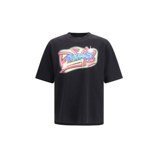 Dsquared² Black Cotton T-Shirt 1728,72470364320,Black,Clothing,Dsquared²,L,M,Men,New with tags,T-Shirts - Clothing,XL