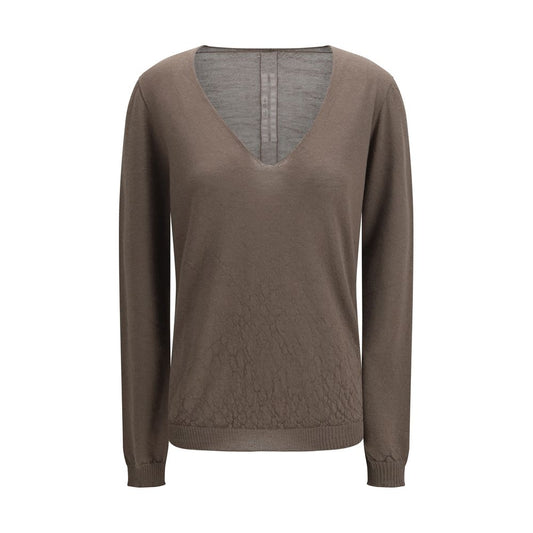 Rick Owens Gray Wool Oves Aries Sweatshirt