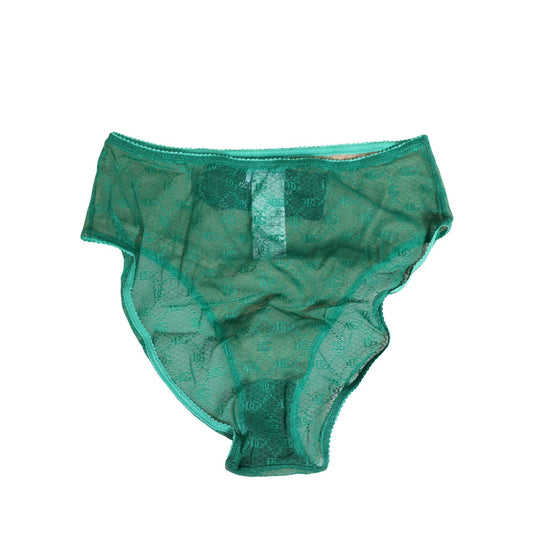 Dolce & Gabbana Green Lace Nylon DG Lingerie Panty Brief Underwear