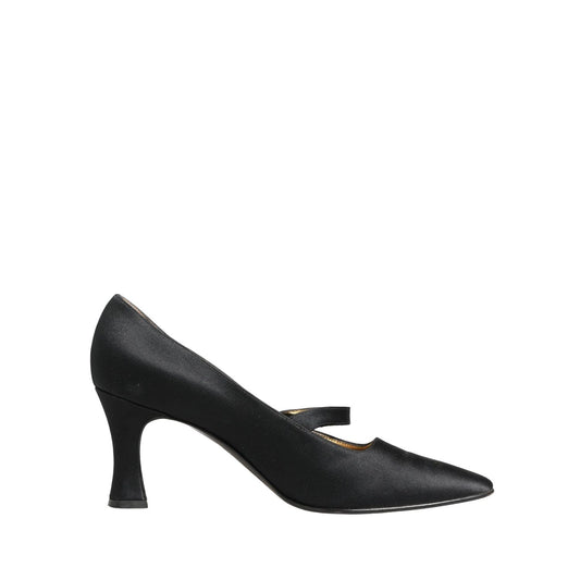 Dolce & Gabbana Black Satin Mary Jane Pumps Shoes