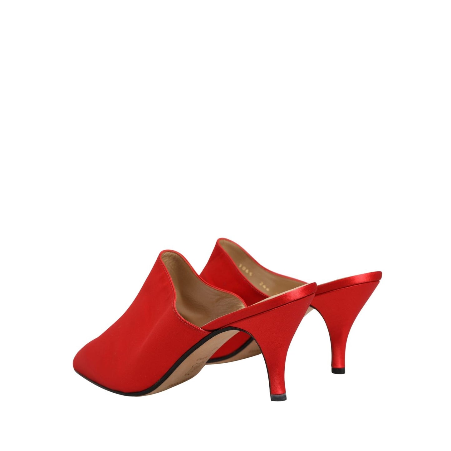 Dolce & Gabbana Red Suede Heel Mule Shoes