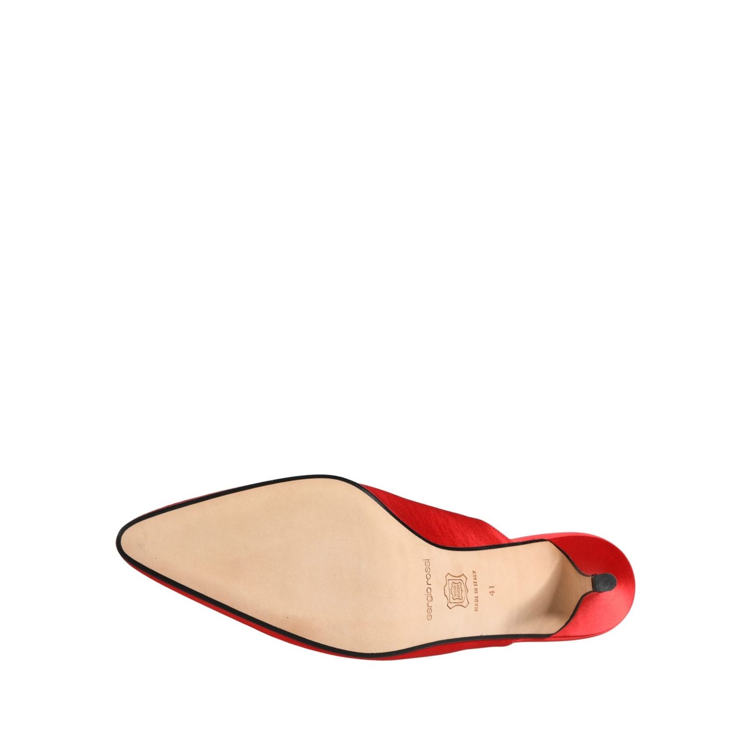 Dolce & Gabbana Red Suede Heel Mule Shoes