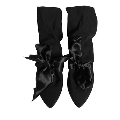 Dolce & Gabbana Black Suede Ankle Boots Shoes