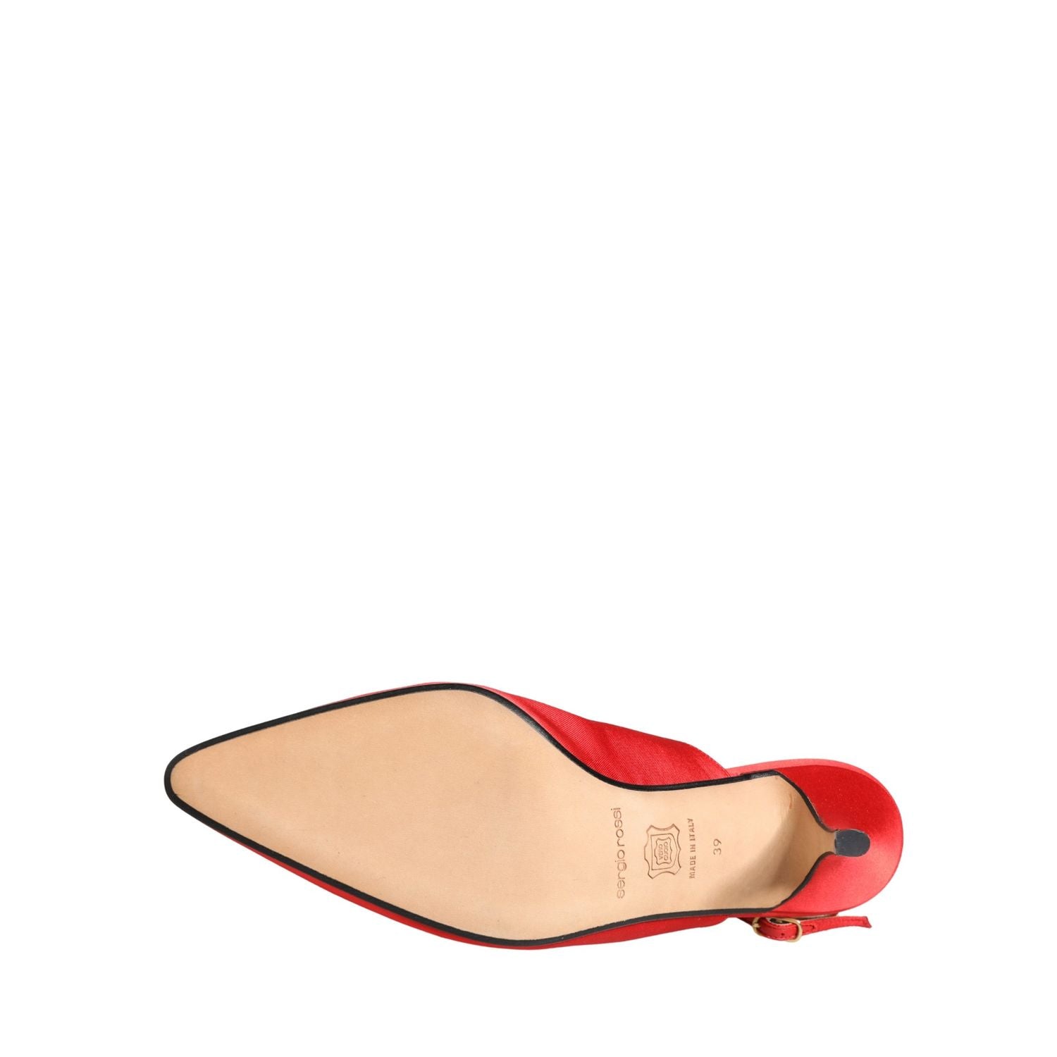 Dolce & Gabbana Red Suede Heel Slingback Shoes