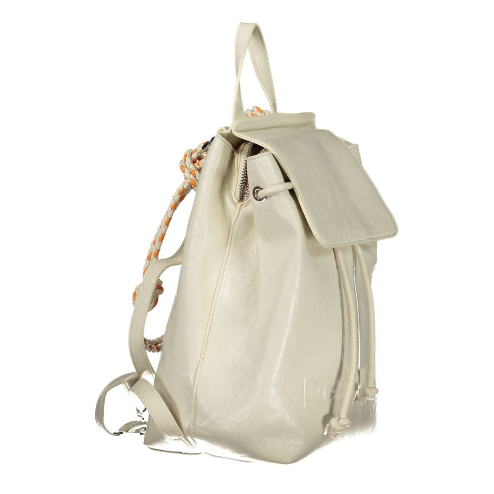 Desigual Ecru Polyurethane Women Backpack