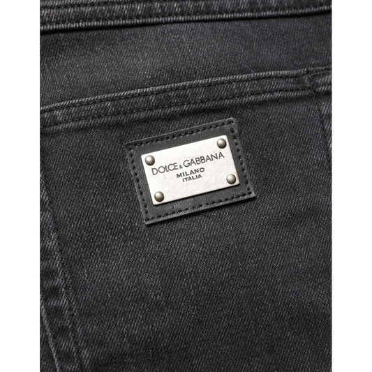 Dolce & Gabbana Black Cotton Stretch Regular SkinnyDenim Jeans