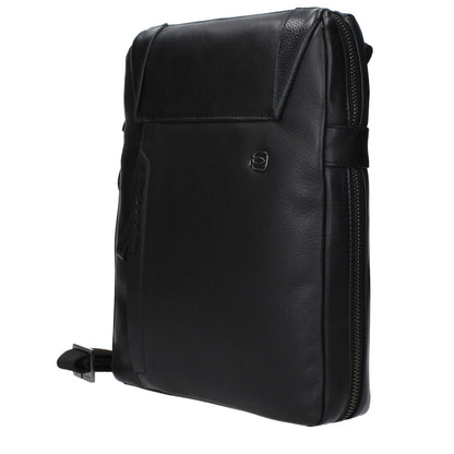 Piquadro Black Leather Crossbody Bag