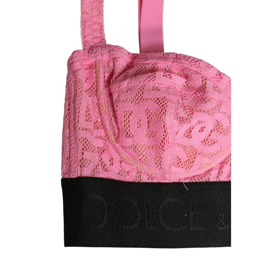 Dolce & Gabbana Pink Semi-Pad Underwire Balconette Bra Underwear