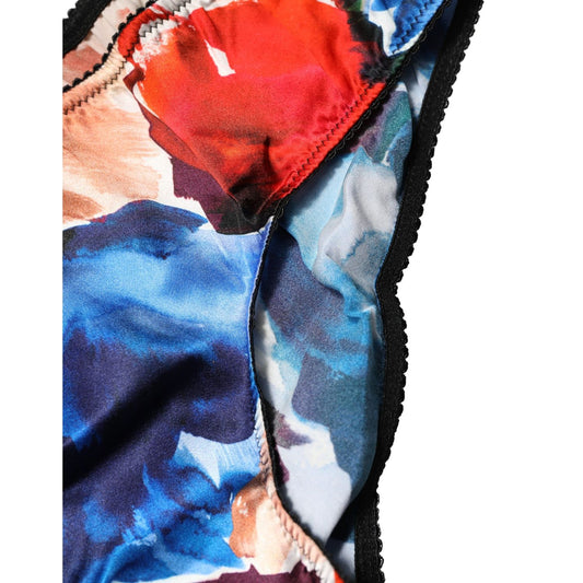 Dolce & Gabbana Multicolor Floral Mid Waist Brief Panty Underwear