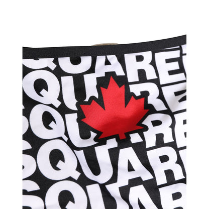 Dsquared² Multicolor Nylon Logo Print Bikini Bottom Swimwear