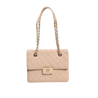 Chanel Quilted Leather Beauty Lock Flap Bag
