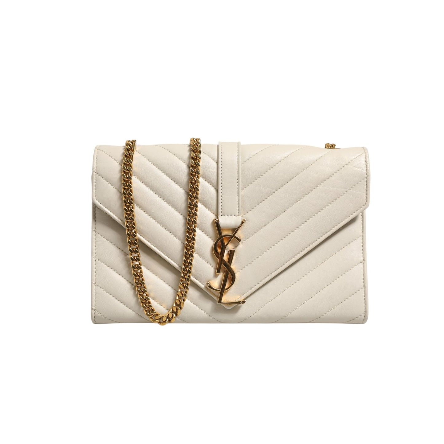 Saint Laurent Envelope Triquilt Medium YSL Shoulder Bag