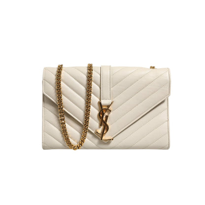 Saint Laurent Envelope Triquilt Medium YSL Shoulder Bag