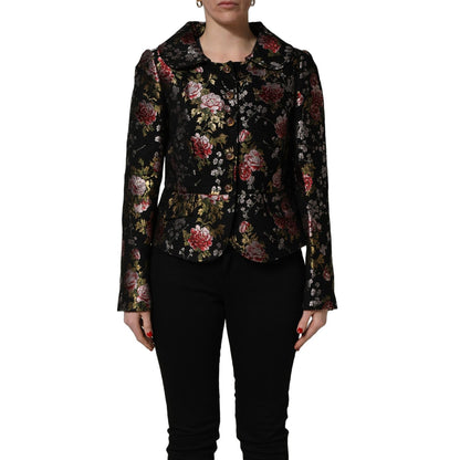 Dolce & Gabbana Multicolor Floral Brocade Blazer Jacket
