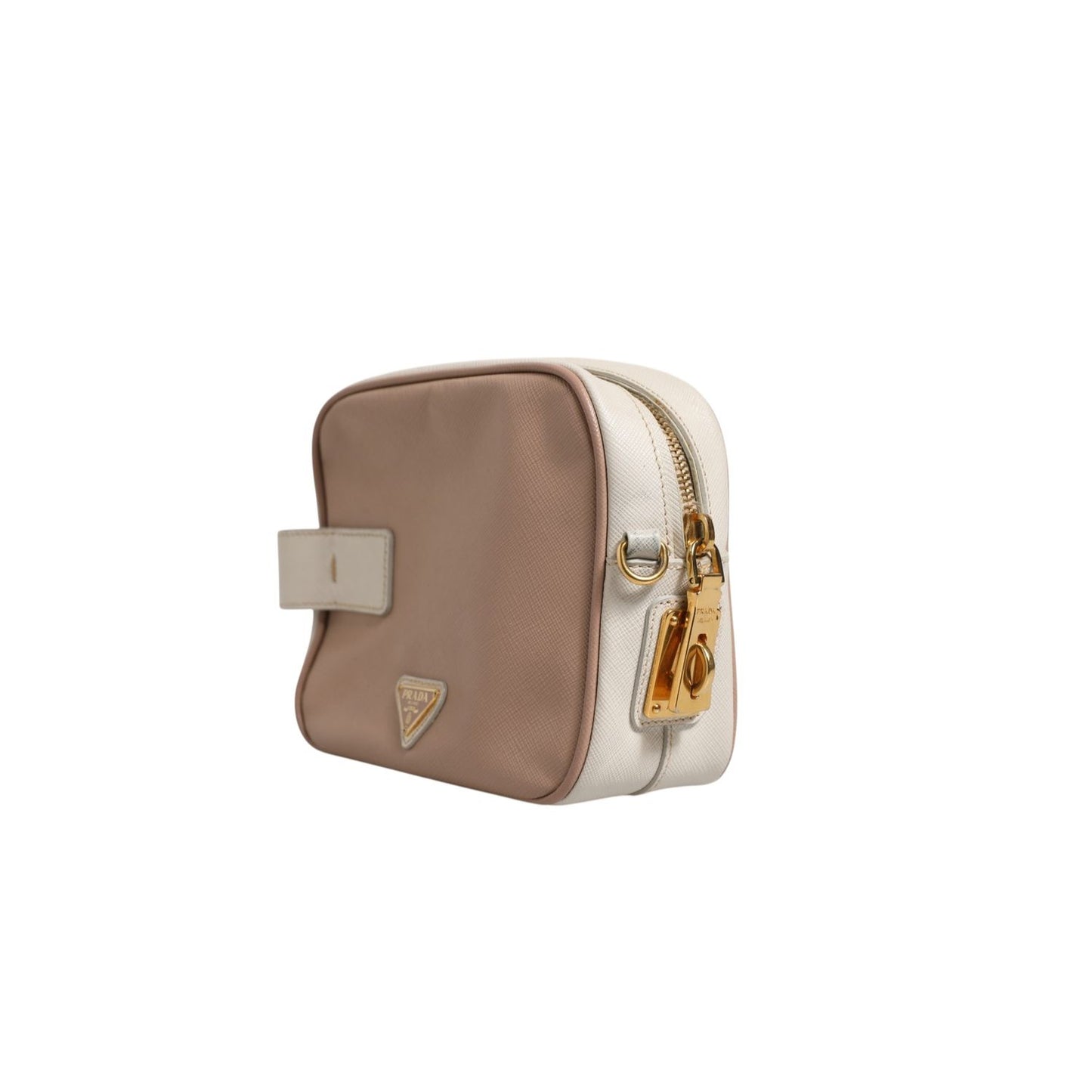 Prada Clay Gray Small Leather Shoulder Bag