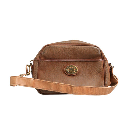 Burberry Brown and Gold Crossbody Bag