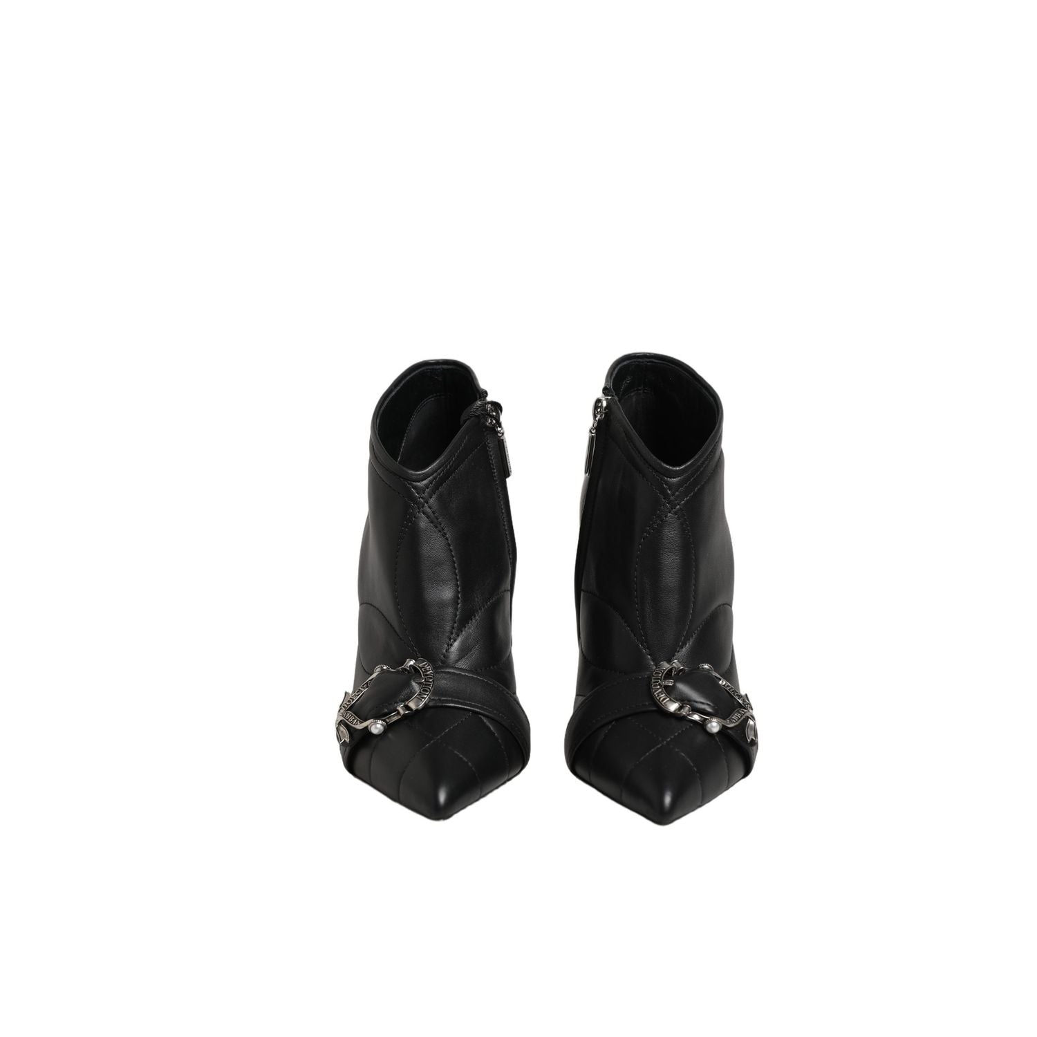 Dolce & Gabbana Black Devotion Quilted Buckled Boots Shoes