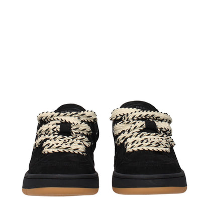 Barrow Black Leather Sneakers