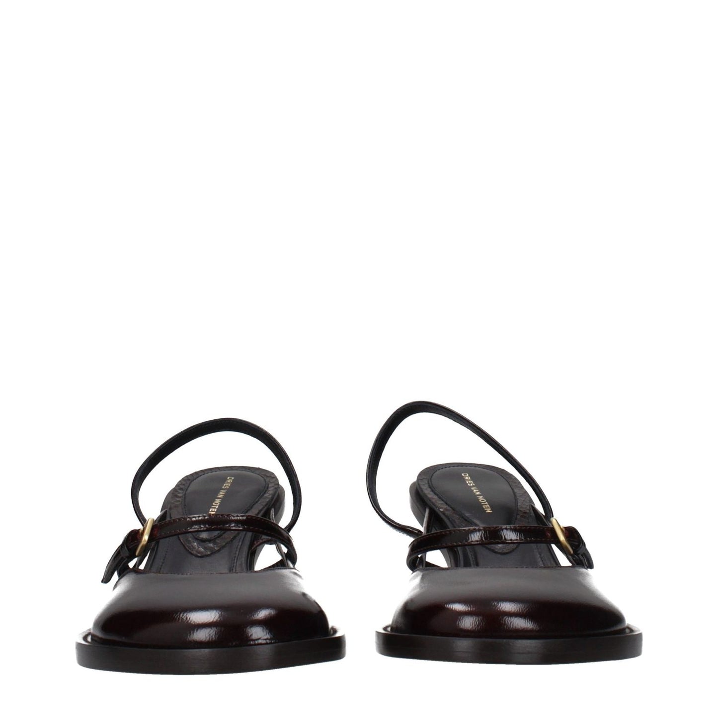 Dries Van Noten Brown Leather Platform Sandals