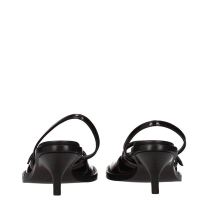Dries Van Noten Brown Leather Platform Sandals