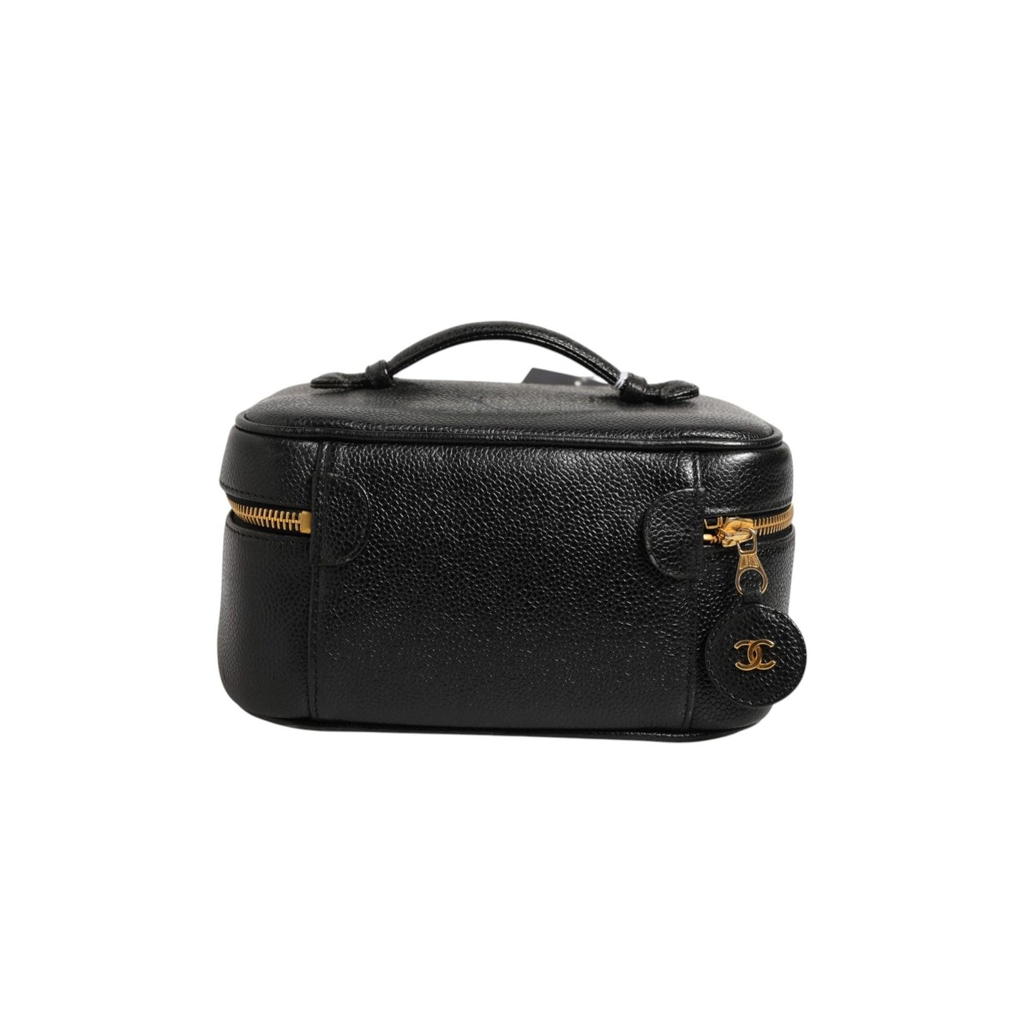 Chanel Black and gold makeup bag