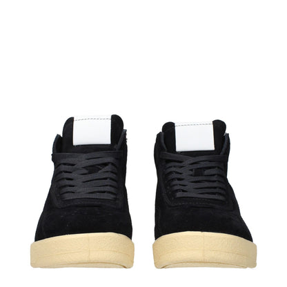 Jil Sander Black Leather High Top Sneakers