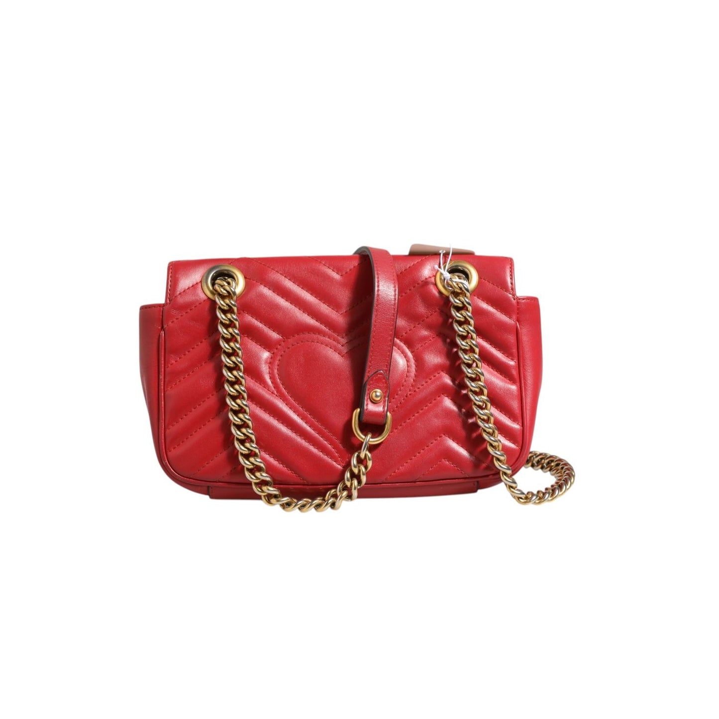 Gucci Marmont Small Shoulder Bag in Rosso Ancora Red Leather